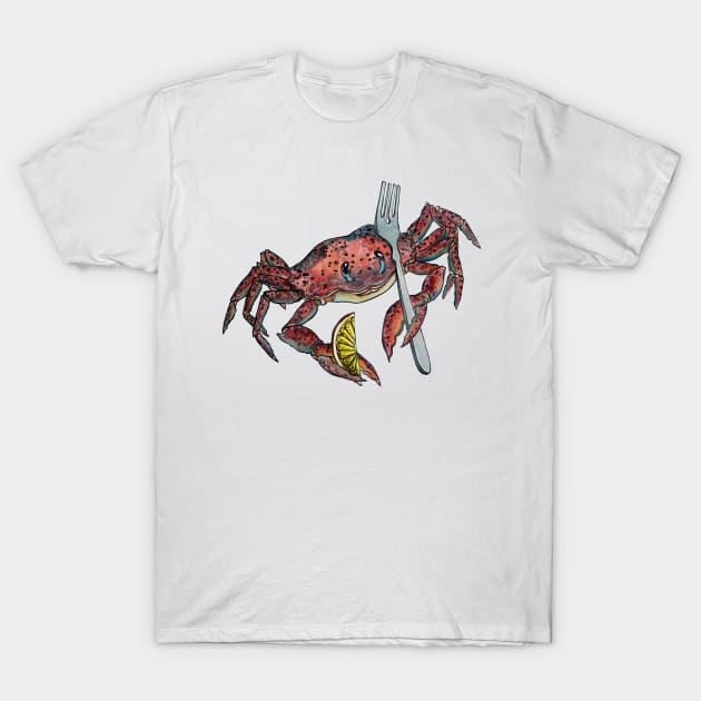 Crab Dinner T-Shirt by artfulfreddy